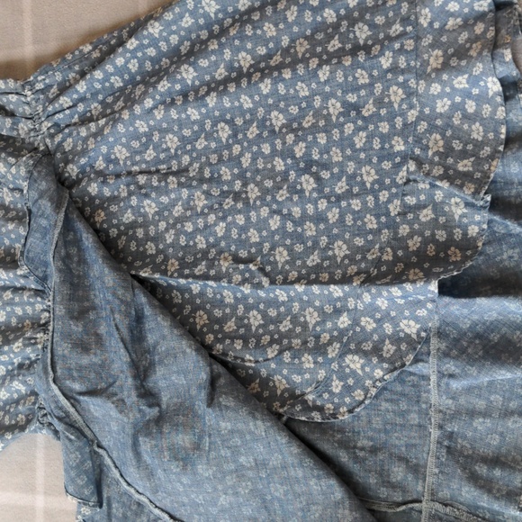 🏷️ NWOT JCrew Mercantile Chambray Wrap Dress Size Small - Picture 8 of 10